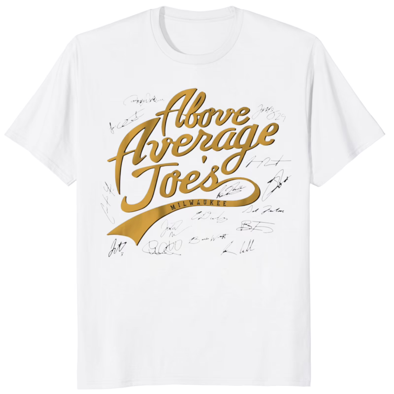 Milwaukee Brewer The Above Average Joes Baseball Signatures Shirt white color
