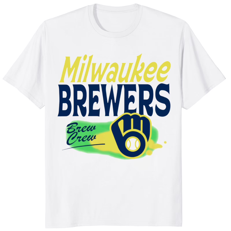 Milwaukee Brewers Fire Field Foundation Shirt white color mockup