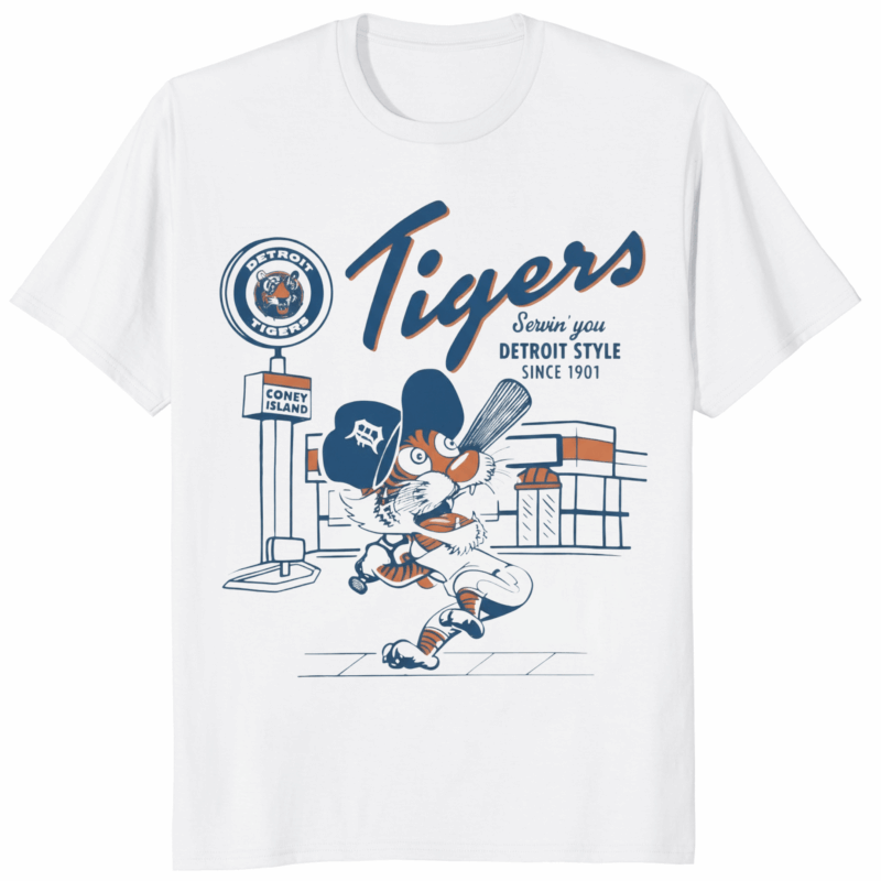 Mitchell & Ness Detroit Tigers Deli Style Shirt White