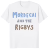 Mordecai And The Rigbys Ringer Shirt white color mockup