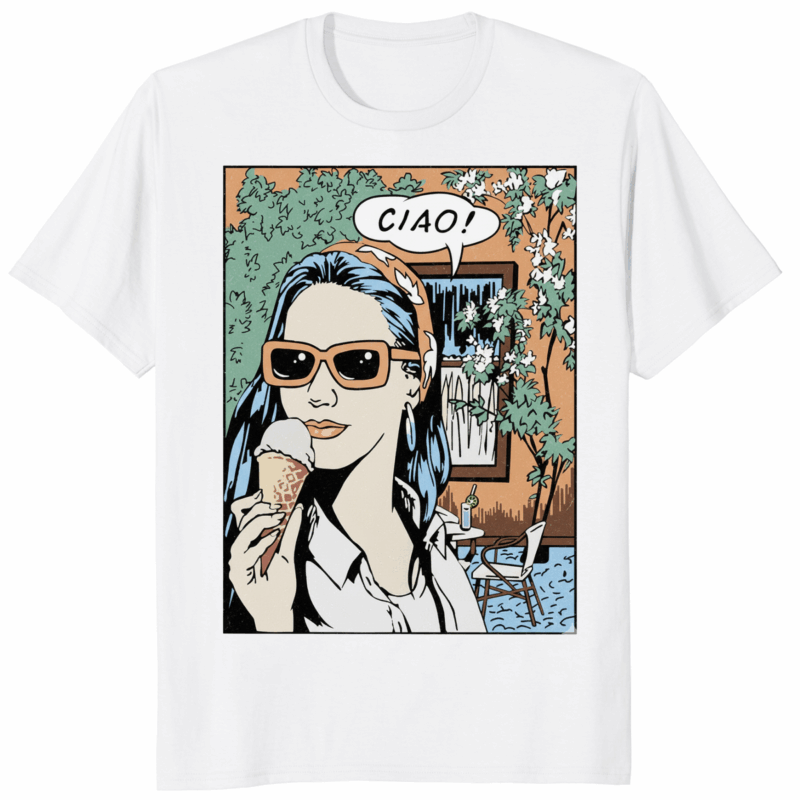 Morgans Ciao Graphic Shirt on High Potential in White – RE/DONE Classic Tee Ciao