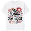 No King in America Floral 4th July No Kings Shirt white color mockup patriotic t-shirt