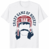 O A R Crazy Game of Hockey Long Sleeve Shirt White from TeesParadise