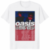 Oasis Live In 2025 World Tour Poster Shirt in white
