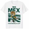 Official 2026 FIFA World Cup Mexico Mascot Shirt White Variant featuring the jaguar mascot design