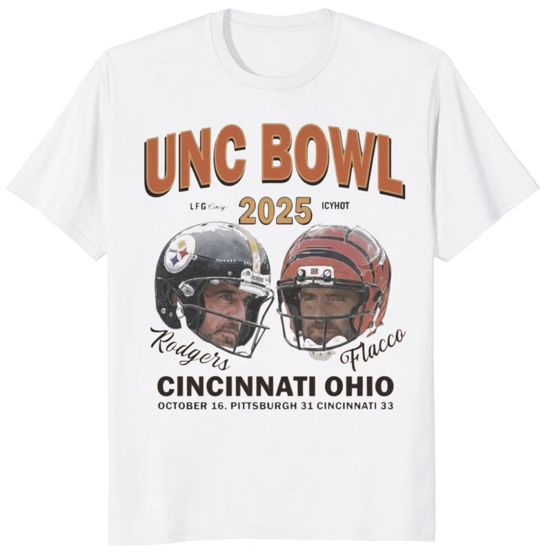 Pittsburgh Steelers Cincinnati Bengals 2025 UNC Bowl Shirt 8 Pittsburgh Steelers Cincinnati Bengals 2025 UNC Bowl Shirt white variant mockup