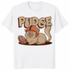 Pudge the Cat Shirt in White - BGSU Viral College Tee