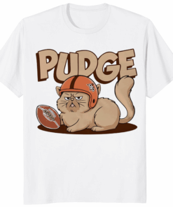 Pudge the Cat Shirt in White - BGSU Viral College Tee