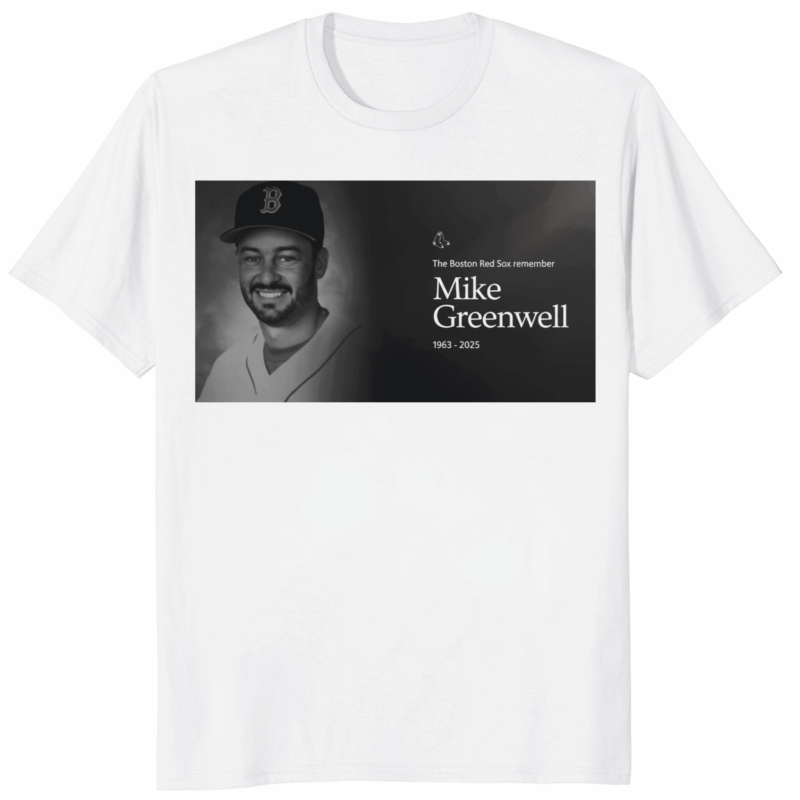 Red Sox Mike Greenwell RIP Shirt 16 Red Sox Mike Greenwell RIP Shirt in white – classic tribute tee for Boston fans