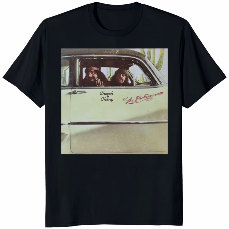 Robin Arellano Cheech And Chong Los Cochinos T Shirt black mockup