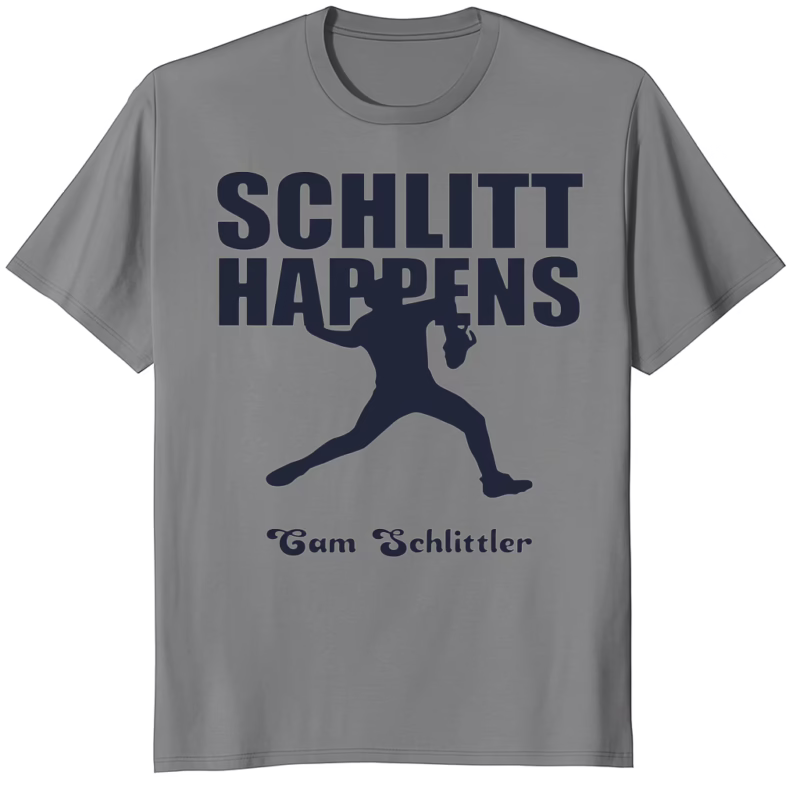 Schlitt Happens Cam Schlittler Shirt 10 Schlitt Happens Cam Schlittler Shirt sport grey variant