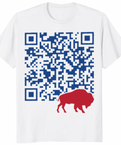 Shout QR Code Buffalo Bills Shirt white – interactive fan tee for Bills Mafia