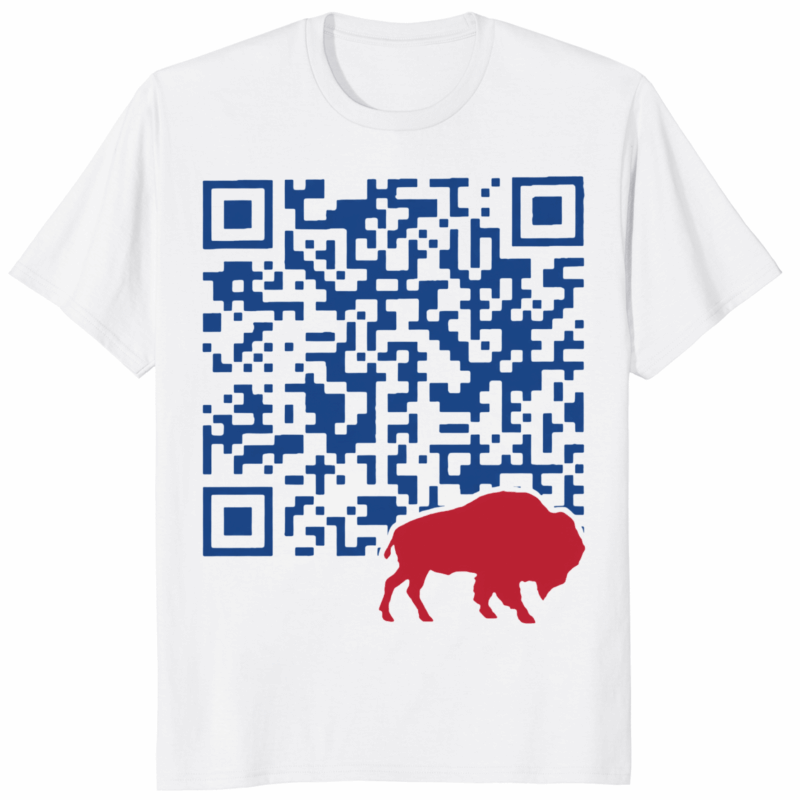 Shout QR Code Buffalo Bills Shirt white – interactive fan tee for Bills Mafia