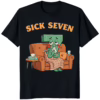 Sick Seven 67 Halloween Costume Fun Wordplay Design T Shirt black color