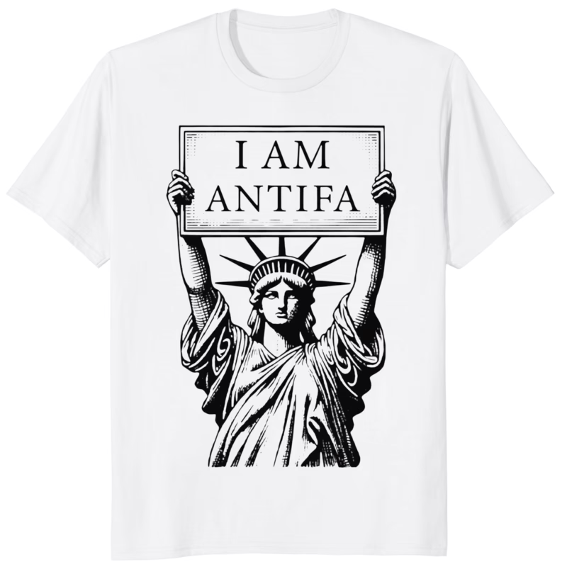 Statue Of Liberty I Am Antifa T Shirt white color variant