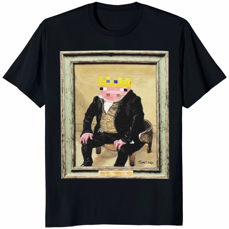 Technoblade Birthday Reddit Tribute Shirt black color front view