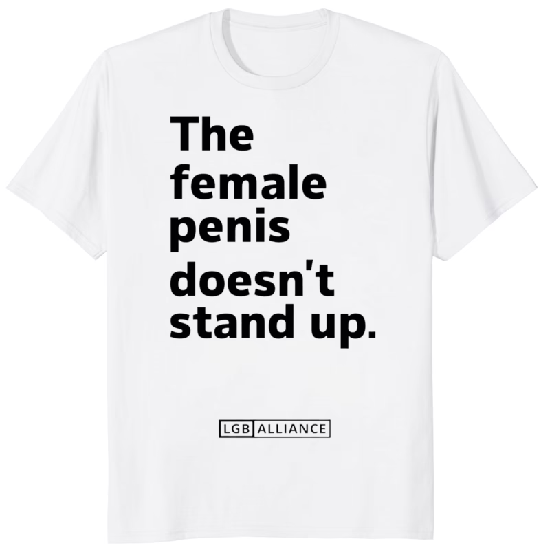 The Female Penis Does Not Stand Up Shirt 8 The Female Penis Does Not Stand Up Shirt white color mockup