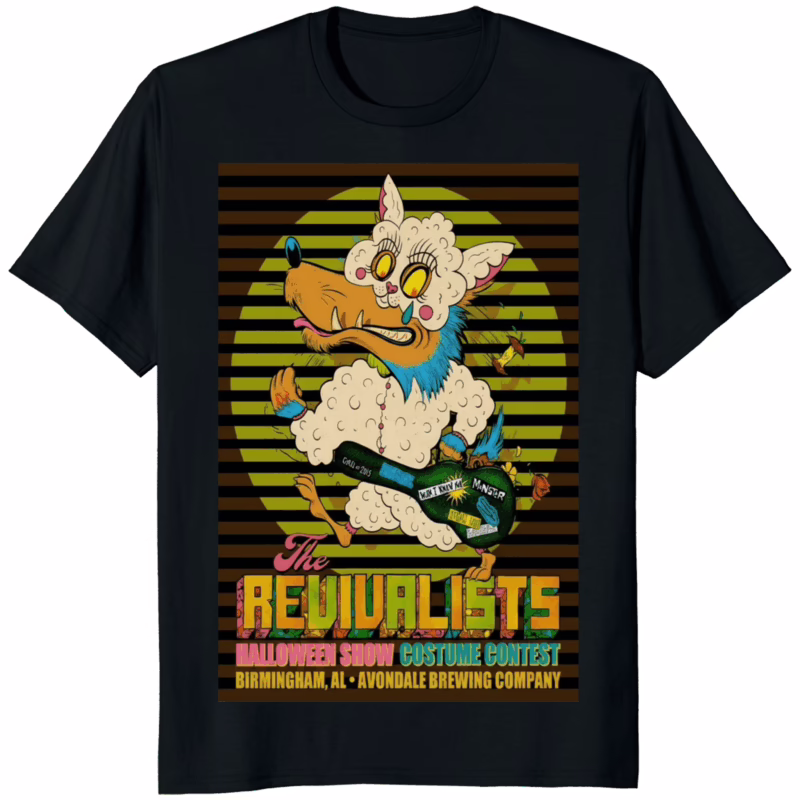 The Revivalists Birmingham AL Poster Shirt 10 The Revivalists Birmingham AL Poster Shirt black t-shirt mockup