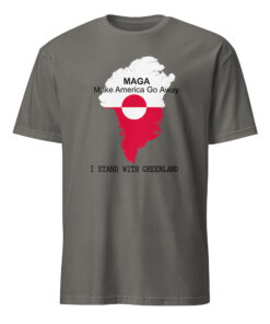 Charcoal MAGA Make America Go Away I Stand With Greenland Shirt