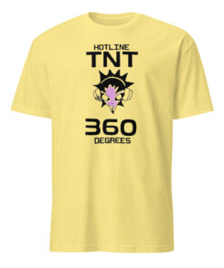 Hotline TNT 360 Degrees Shirt 12 Hotline TNT 360 Degrees Shirt in cornsilk yellow — indie rock collectible tee
