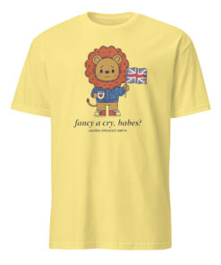 Lauren Spencer Smith Fancy A Cry Babes Shirt 12 Lauren Spencer Smith Fancy A Cry Babes Shirt in cornsilk yellow