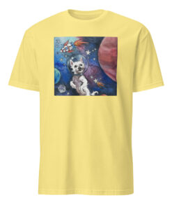 Kara Baldus Bradford In Space Shirt 12 Kara Baldus Bradford in Space Shirt Cornsilk color with space-themed illustration