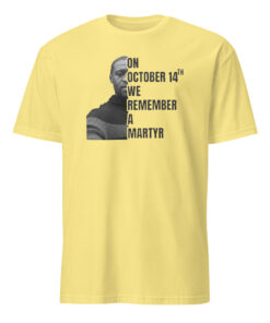 George Floyd October 14 We Remember a Martyr Shirt cornsilk yellow cotton