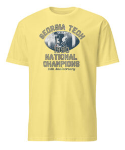 GT Football 1990 National Championship Tee in Cornsilk