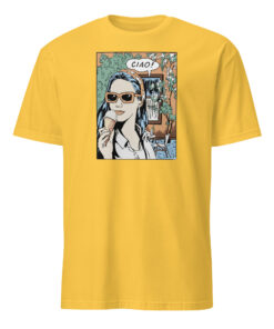 Morgans Ciao Graphic Shirt on High Potential in Daisy Yellow – RE/DONE Classic Tee Ciao