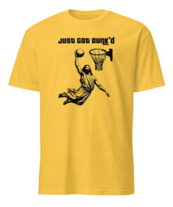 Just Got Dunkd Baptism Basketball Christian Shirt daisy color