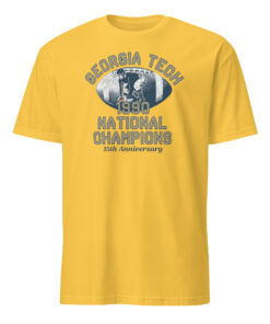GT Football 1990 National Championship Tee in Daisy Yellow