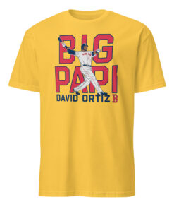 Big Papi David Ortiz Boston Red Sox Cooperstown Player Shirt in daisy yellow