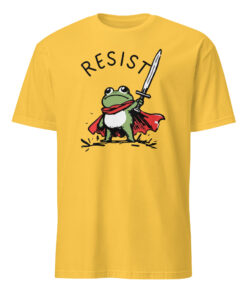 Portland Frog Resist Anti ICE T Shirt in Daisy Yellow – Bright protest energy