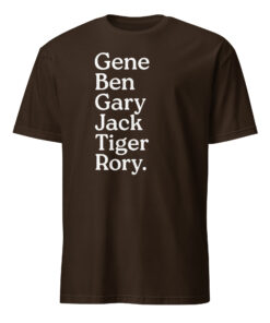 Gene Ben Gary Jack Tiger Rory Shirt dark chocolate color