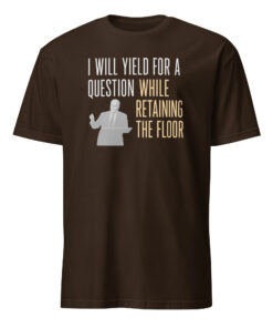 Cory Booker Filibuster I Will Yield for a Question Shirt Dark Chocolate
