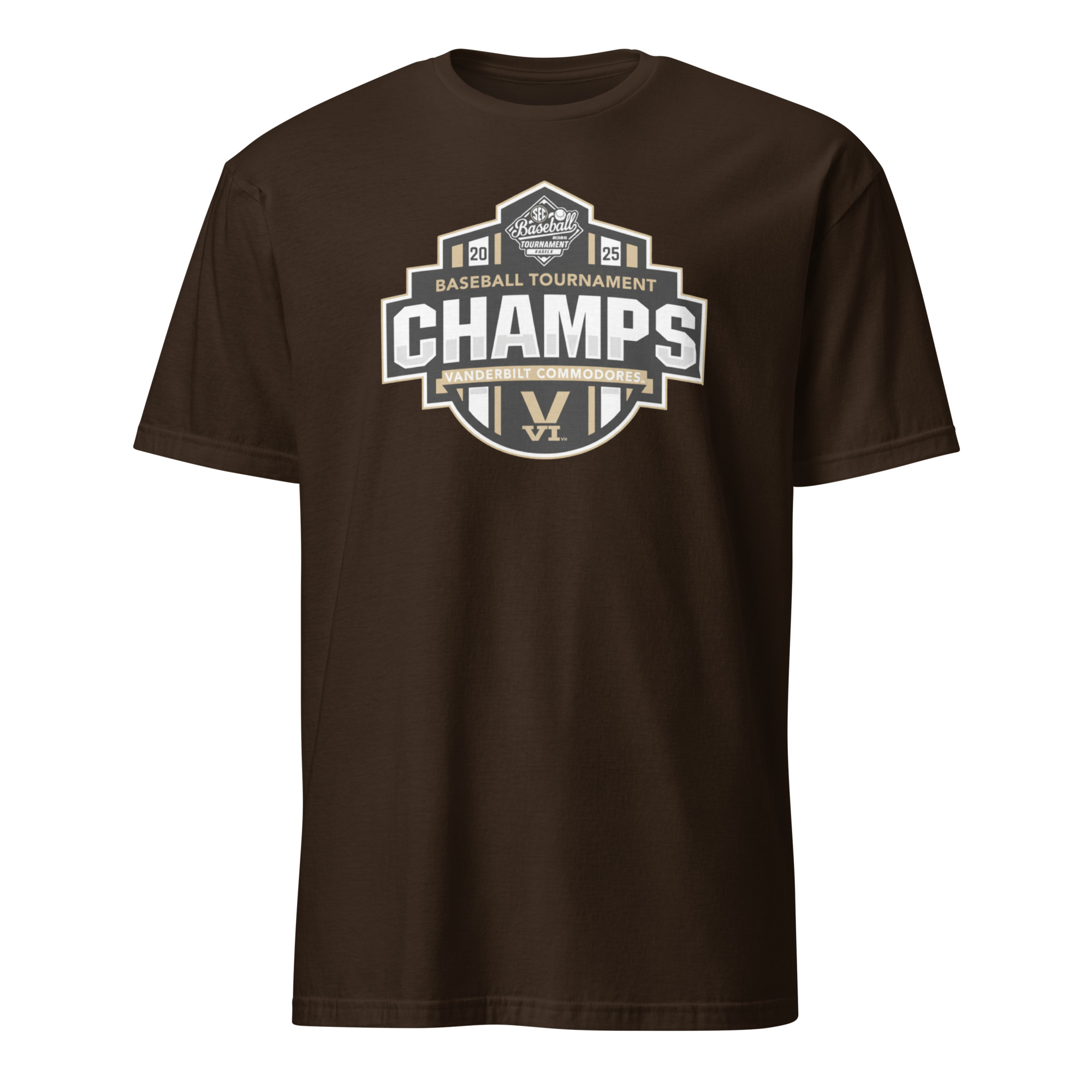 Vanderbilt Commodores Baseball SEC Champs 2025 Shirt 3 Vanderbilt Commodores Baseball SEC Champs 2025 Shirt dark chocolate – warm tone fan shirt for Commodores supporters