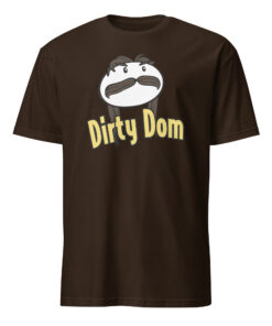 Dirty Dom Pringles Version Cartoon Shirt dark chocolate color funny parody t-shirt