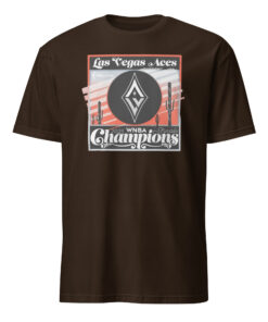 Las Vegas Aces 2025 WNBA Sunset Shirt in Dark Chocolate