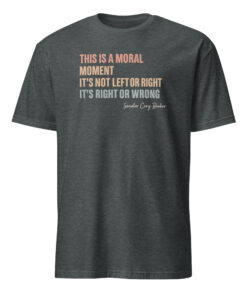 Cory Booker shirt in dark heather grey tone