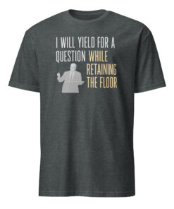 Cory Booker Filibuster I Will Yield for a Question Shirt Dark Heather