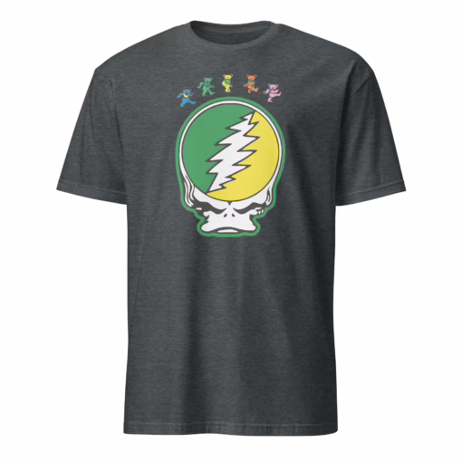 Oregon Ducks Grateful Dead 2025 Shirt dark heather t-shirt mockup