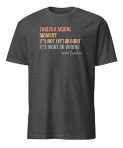 Cory Booker moral moment t-shirt in dark heather grey