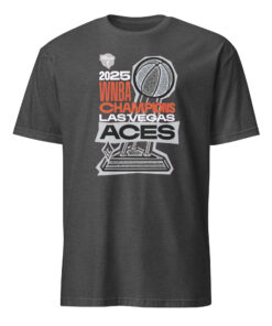 Las Vegas Aces 2025 WNBA Finals Champions Locker Room Authentic Shirt in Dark Heather Grey