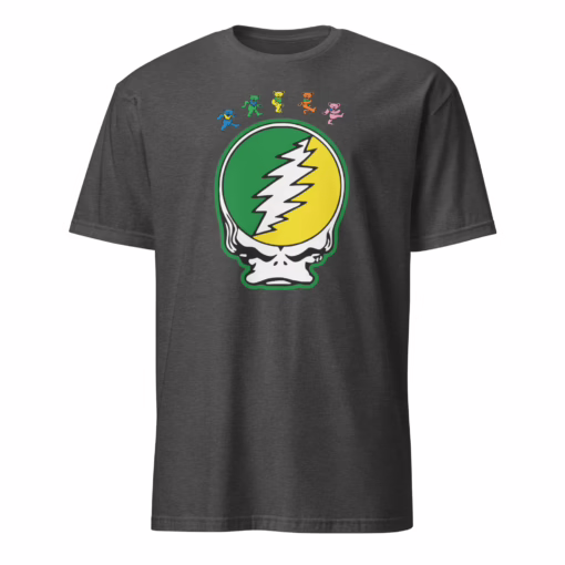 Oregon Ducks Grateful Dead 2025 Shirt dark heather grey mockup