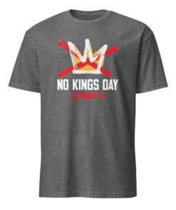 No Kings Day October 18 Shirt Graphit Heather — minimalist equality T-shirt.