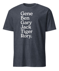 Gene Ben Gary Jack Tiger Rory Shirt heather navy color