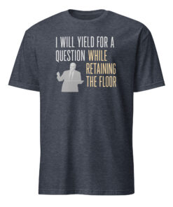 Cory Booker Filibuster I Will Yield for a Question Shirt Heather Navy