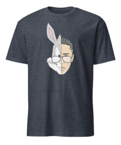 Official Bad Bunny Super Bowl 2026 Logo Shirt 20 Official Bad Bunny Super Bowl 2026 Logo Shirt heather navy color front view