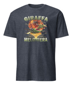 Heather navy Giraffa Meloniera Italian Brainrot Shirt – Gen Z meme culture apparel