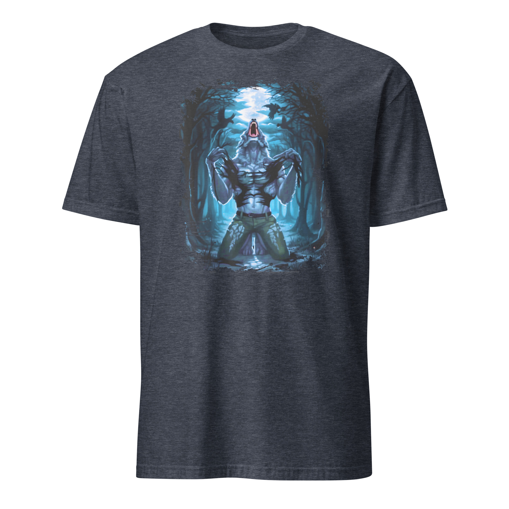 Wolf Ripping Shirt 5 Wolf Ripping Shirt meme on heather navy t-shirt